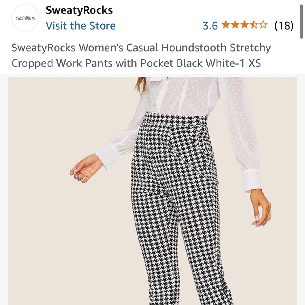 Sweaty Rocks Houndstooth Print Pants - Picture 4 of 4